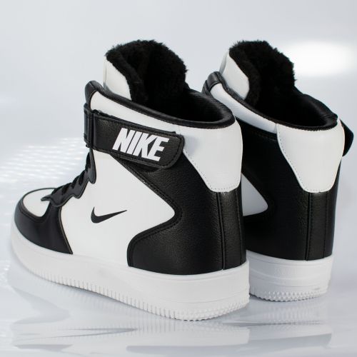 Pantofi sport stil ghete Cod X21 Imblaniti alb/negru 