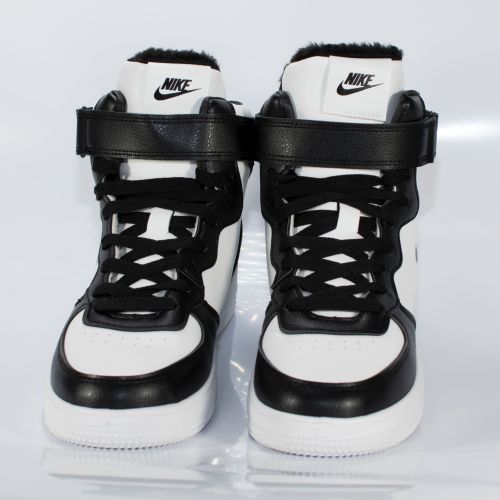 Pantofi sport stil ghete Cod X21 Imblaniti alb/negru 
