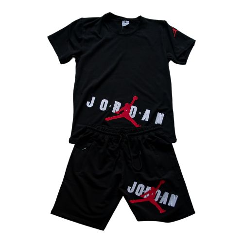Compleu JDN negru 01 ( tricou + pantaloni scurti)